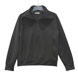 UVN Women's Black‎ Quarter Zip Pullover Sweatshirt Athletic Top Size Medium
